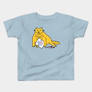 Chonky Cat with Joe Biden Sign Kids T-Shirt